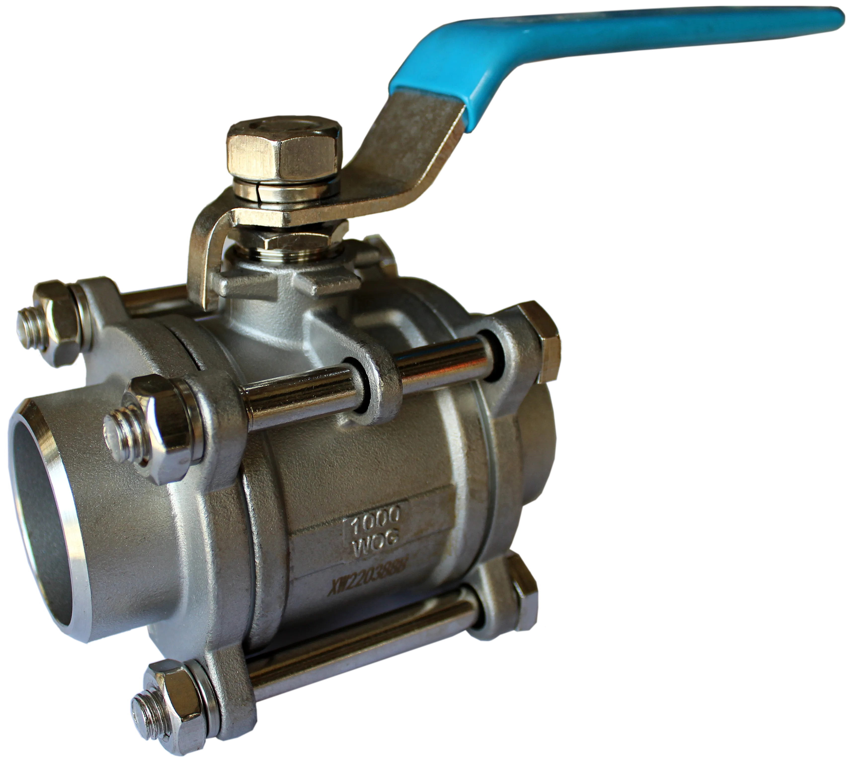   Кран шаровой из 3-х частей AISI 304  с/с  ISO 3''  DN 80  (88,9 мм)