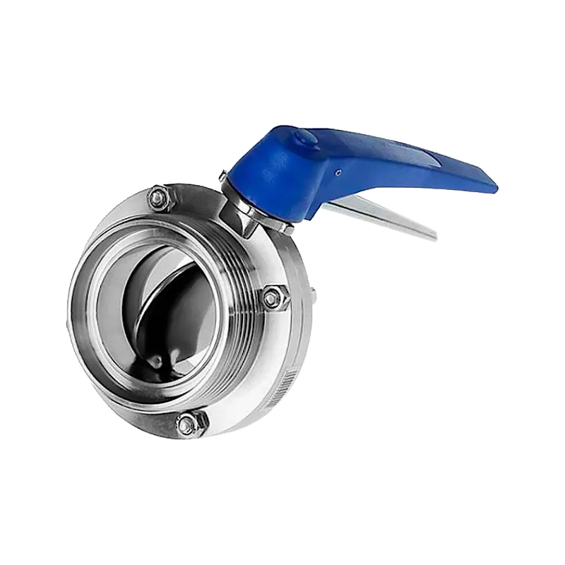  Затвор дисковый  р/р  DIN  AISI 304  многопозиционная ручка DN  50 (52/53 мм)